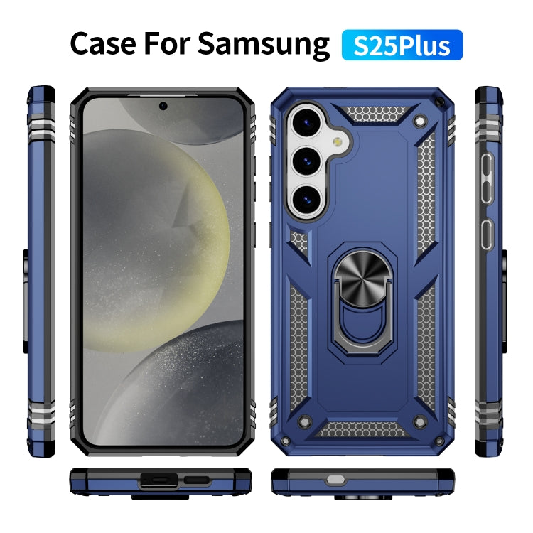 For Samsung Galaxy S25+ 5G Shockproof TPU + PC Phone Case(Blue)