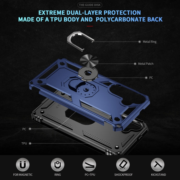 For Samsung Galaxy S25+ 5G Shockproof TPU + PC Phone Case(Blue)