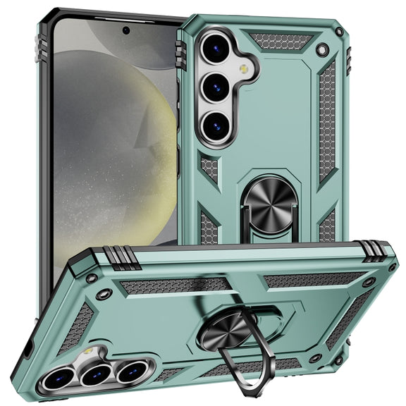 For Samsung Galaxy S25+ 5G Shockproof TPU + PC Phone Case(Dark Green)
