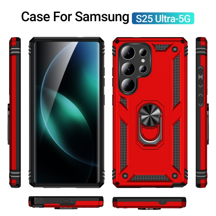 For Samsung Galaxy S25 Ultra 5G Shockproof TPU + PC Phone Case(Red)