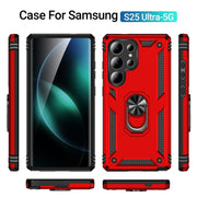 For Samsung Galaxy S25 Ultra 5G Shockproof TPU + PC Phone Case(Red)