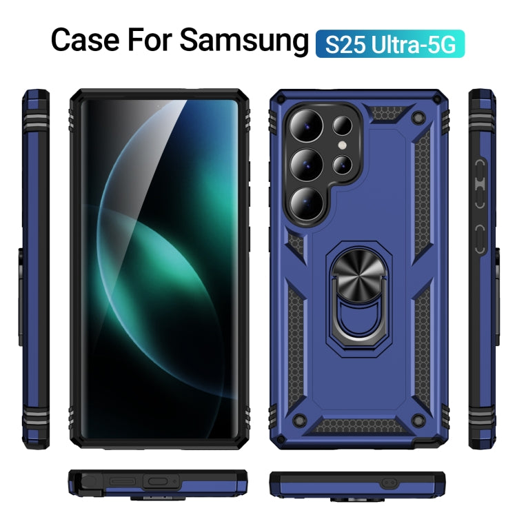 For Samsung Galaxy S25 Ultra 5G Shockproof TPU + PC Phone Case(Blue)