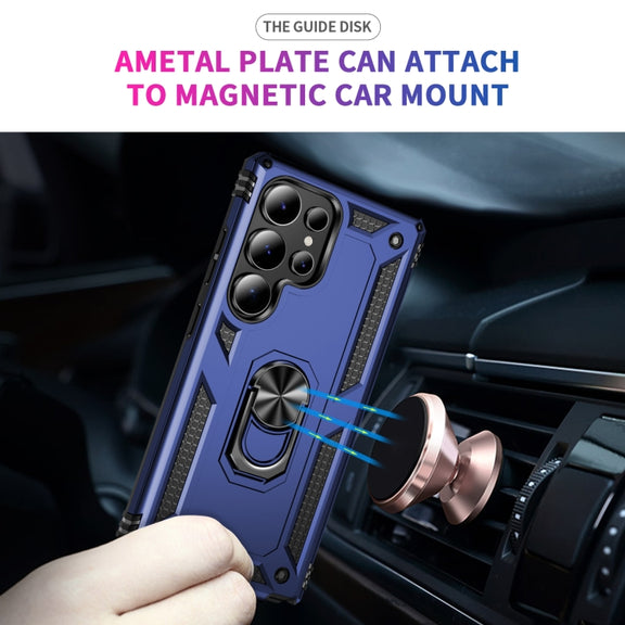 For Samsung Galaxy S25 Ultra 5G Shockproof TPU + PC Phone Case(Blue)