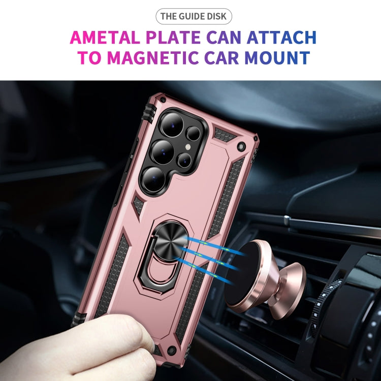 For Samsung Galaxy S25 Ultra 5G Shockproof TPU + PC Phone Case(Rose Gold)