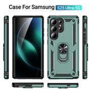 For Samsung Galaxy S25 Ultra 5G Shockproof TPU + PC Phone Case(Dark Green)