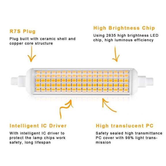 R7S 20W 108 LEDs SMD 2835 118mm Corn Light Bulb, AC 100-265V(White Light)