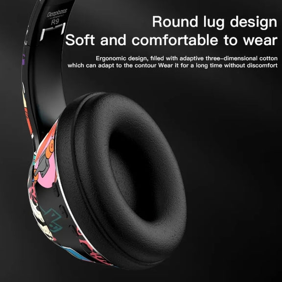 L750 3 in 1 RGB Graffiti Pattern Wireless Gaming Noise Reduction Headset(Black)