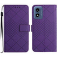For Motorola Moto G Play 5G 2024 Rhombic Grid Texture Leather Phone Case(Purple) - Motorola Cases by PMC Jewellery | Online Shopping South Africa | PMC Jewellery | Buy Now Pay Later Mobicred