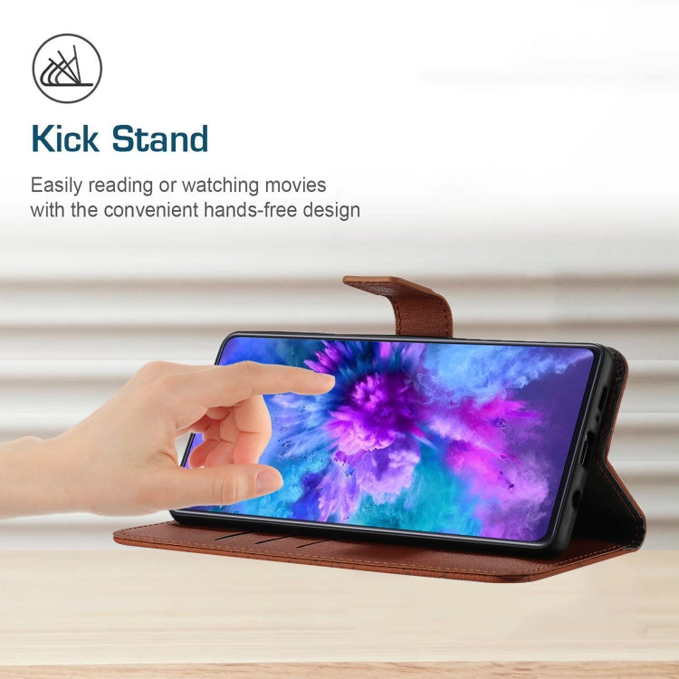 For Motorola Moto G Stylus 5G 2024 Rhombic Grid Texture Leather Phone Case(Brown)