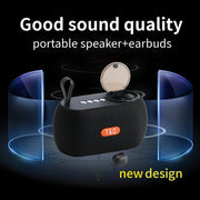 T&G TG810 2 in 1 Portable Outdoor Speaker + Mini Wireless Bluetooth Earphone(Blue)
