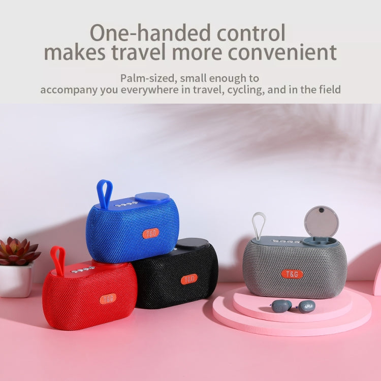 T&G TG810 2 in 1 Portable Outdoor Speaker + Mini Wireless Bluetooth Earphone(Black)