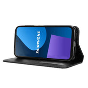 For Fairphone 5 Magnetic Buckle Retro Texture Leather Phone Case(Black)
