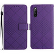 For Sony Xperia 10 VI Rhombic Grid Texture Leather Phone Case(Purple) - Sony Cases by PMC TechLife | Online Shopping South Africa | PMC TechLife | Buy Now Pay Later Mobicred