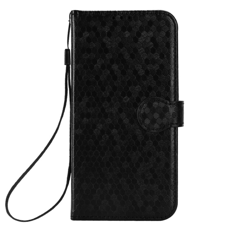 For Honor Magic6 Pro Honeycomb Dot Texture Leather Phone Case(Black)