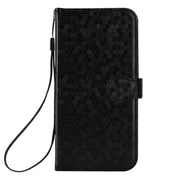 For Honor Magic6 Pro Honeycomb Dot Texture Leather Phone Case(Black)