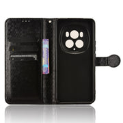 For Honor Magic6 Pro Honeycomb Dot Texture Leather Phone Case(Black)