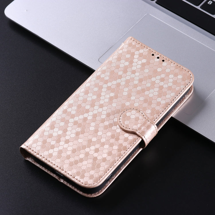 For Honor Magic6 Pro Honeycomb Dot Texture Leather Phone Case(Gold)