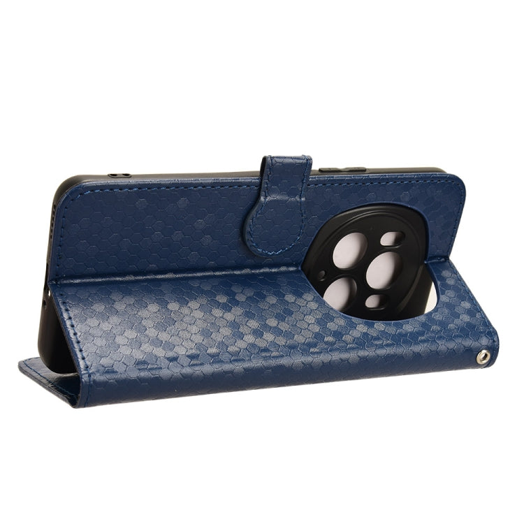 For Honor Magic6 Pro Honeycomb Dot Texture Leather Phone Case(Blue)