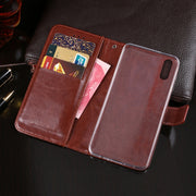 For TP-Link Neffos C9s idewei Crazy Horse Texture Horizontal Flip Leather Case with Holder & Card Slots & Wallet(White)