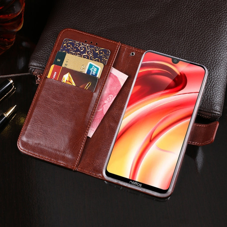 For TP-Link Neffos C9s idewei Crazy Horse Texture Horizontal Flip Leather Case with Holder & Card Slots & Wallet(White)