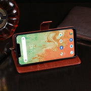 For UMIDIGI A3X idewei Crazy Horse Texture Horizontal Flip Leather Case with Holder & Card Slots & Wallet(Red)