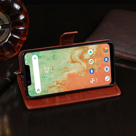 For UMIDIGI A3X idewei Crazy Horse Texture Horizontal Flip Leather Case with Holder & Card Slots & Wallet(White)