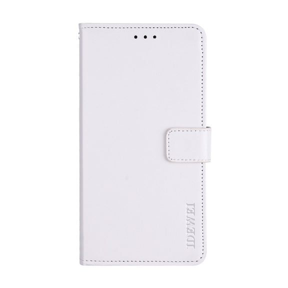 For Ulefone Note 8P idewei Crazy Horse Texture Horizontal Flip Leather Case with Holder & Card Slots & Wallet(White)