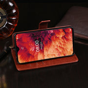 For Ulefone Note 8P idewei Crazy Horse Texture Horizontal Flip Leather Case with Holder & Card Slots & Wallet(White)