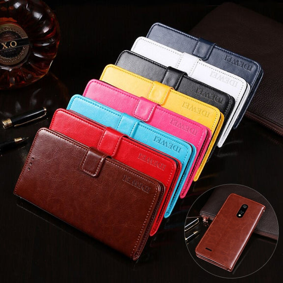For Ulefone Note 8P idewei Crazy Horse Texture Horizontal Flip Leather Case with Holder & Card Slots & Wallet(White)