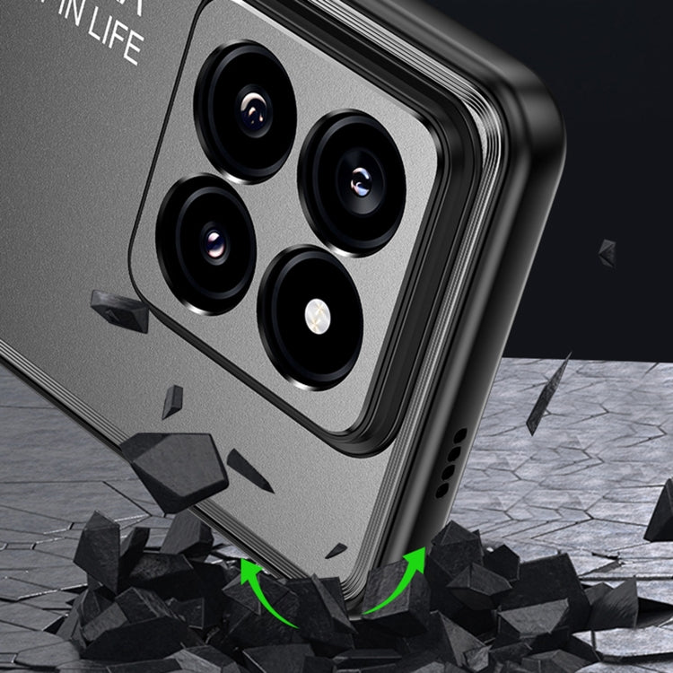 For Xiaomi 14 Frosted Metal Phone Case(Black)