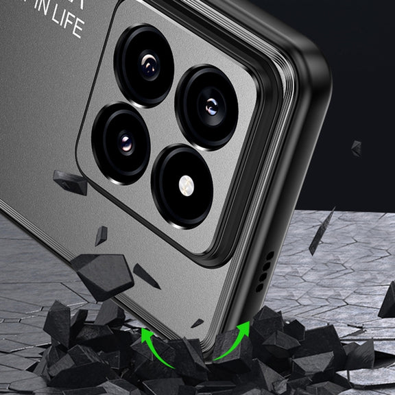 For Xiaomi 14 Frosted Metal Phone Case(Black)