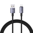USAMS US-SJ667 USB To 8 Pin 2.4A Fast Charge Data Cable, Length: 1.2m(Black) - Normal Style Cable by USAMS | Online Shopping South Africa | PMC TechLife | Buy Now Pay Later Mobicred