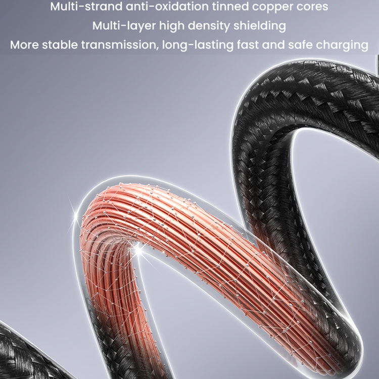 USAMS US-SJ667 USB To 8 Pin 2.4A Fast Charge Data Cable, Length: 1.2m(Black)