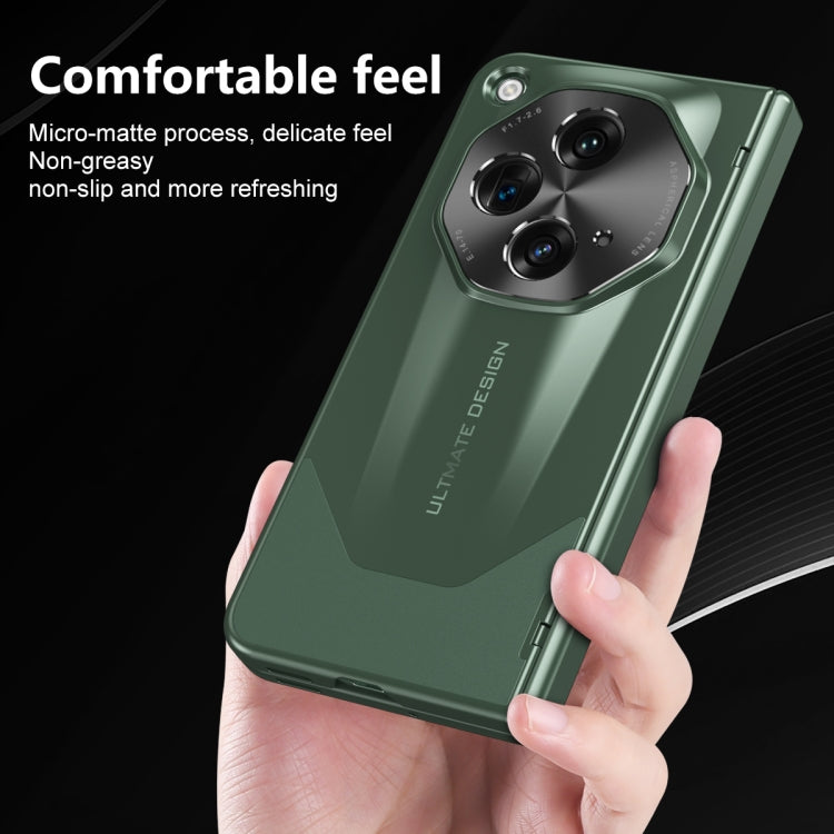 For OPPO Find N3 / OnePlus Open Integrated Frosted Electroplating Full Coverage Phone Case with Pen/Pen Slots(Red)