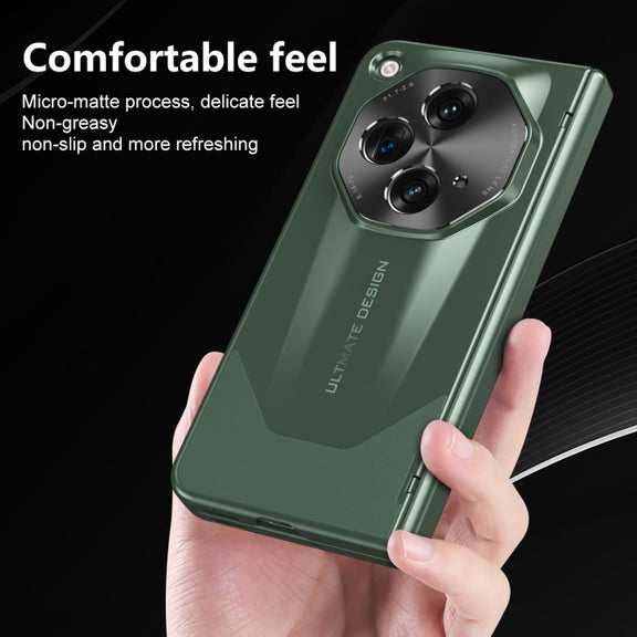 For OPPO Find N3 / OnePlus Open Integrated Frosted Electroplating Full Coverage Phone Case with Pen/Pen Slots(Red)