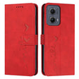 For Motorola Edge 5G 2024 Skin Feel Heart Embossed Leather Phone Case with Long Lanyard(Red) - Motorola Cases by PMC Jewellery | Online Shopping South Africa | PMC Jewellery | Buy Now Pay Later Mobicred