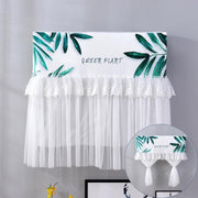Do Not Take Dust-proof And Anti Direct Blowing Simple Wind Hanging Machine Air Conditioner Moon Cover, Size:Width 86 �� Thickness 20 �� Height 90cm(Green Leaf)