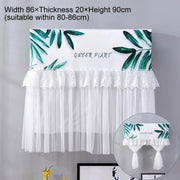 Do Not Take Dust-proof And Anti Direct Blowing Simple Wind Hanging Machine Air Conditioner Moon Cover, Size:Width 86 �� Thickness 20 �� Height 90cm(Green Leaf)