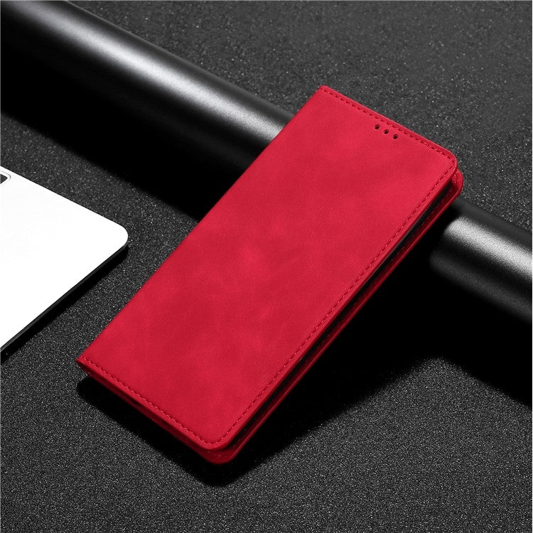 For Motorola Edge 5G 2024 Skin Feel Magnetic Leather Phone Case(Red)