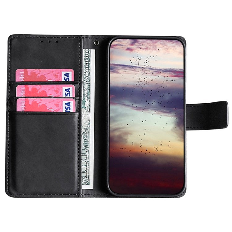 For Motorola Edge 5G 2024 Skin Feel Magnetic Leather Phone Case(Black)