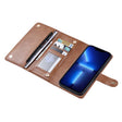 For iPhone 13 Pro ViLi GV Series MagSafe Magnetic Zipper Leather Phone Case(Brown) - free shipping - PMC TechLife - Order now!