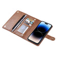 For iPhone 14 Pro ViLi GV Series MagSafe Magnetic Zipper Leather Phone Case(Brown) - free shipping - PMC TechLife - Order now!