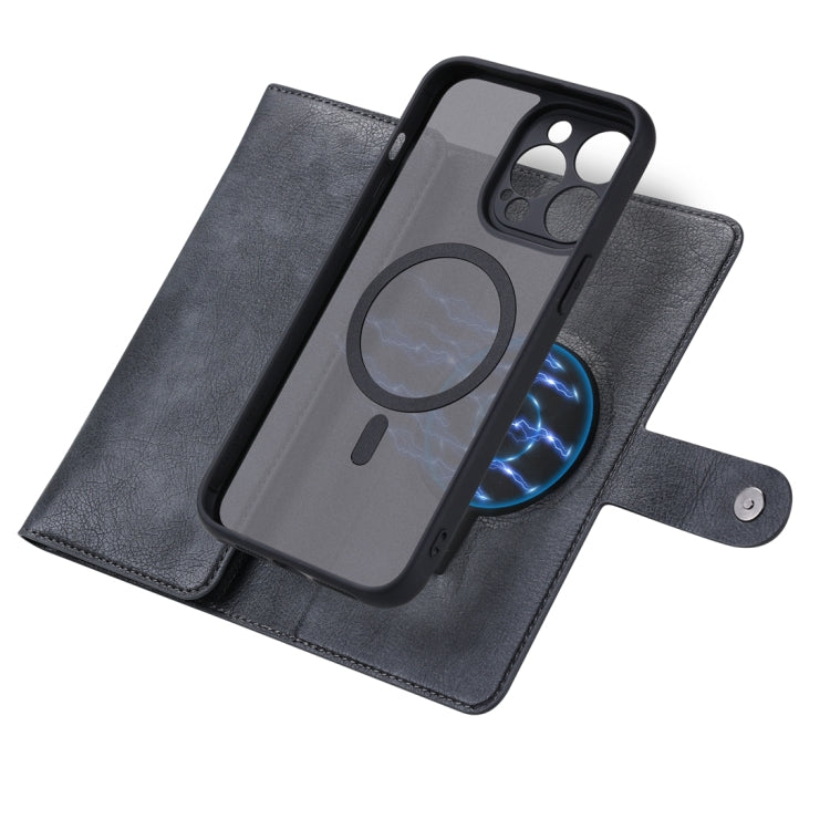 For iPhone 14 Plus ViLi GV Series MagSafe Magnetic Zipper Leather Phone Case(Black)