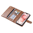 For iPhone 15 Plus ViLi GV Series MagSafe Magnetic Zipper Leather Phone Case(Brown) - free shipping - PMC TechLife - Order now!