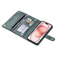 For iPhone 15 Plus ViLi GV Series MagSafe Magnetic Zipper Leather Phone Case(Green) - iPhone 15 Plus Cases by ViLi | Online Shopping South Africa | PMC TechLife | Buy Now Pay Later Mobicred