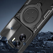 For Honor 90 Lite 5G CD Texture Sliding Camshield Magnetic Holder Phone Case(Silver)