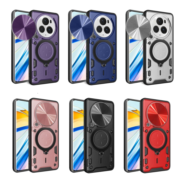 For Honor Magic6 Pro 5G CD Texture Sliding Camshield Magnetic Holder Phone Case(Red)