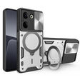 For Tecno Camon 20 4G / 20 Pro 4G CD Texture Sliding Camshield Magnetic Holder Phone Case(Silver) - Tecno Cases by PMC TechLife | Online Shopping South Africa | PMC TechLife | Buy Now Pay Later Mobicred