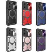 For Tecno Camon 20 Pro 5G CD Texture Sliding Camshield Magnetic Holder Phone Case(Red)