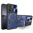 For Tecno Camon 20 Pro 5G CD Texture Sliding Camshield Magnetic Holder Phone Case(Blue) - Tecno Cases by PMC TechLife | Online Shopping South Africa | PMC TechLife | Buy Now Pay Later Mobicred
